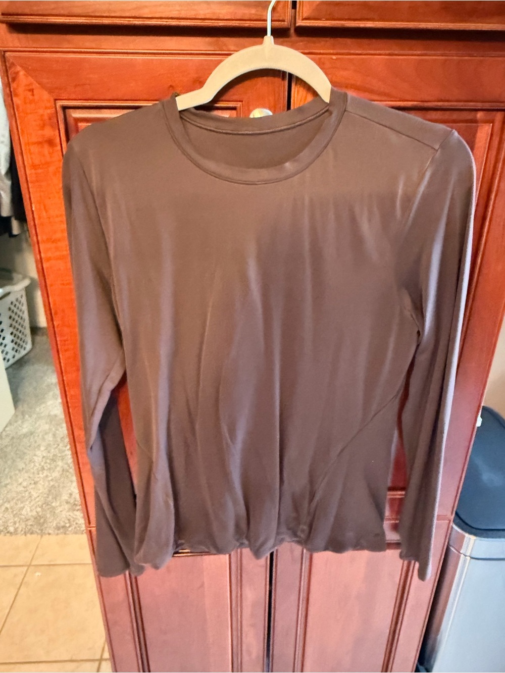 Women's Long-Sleeve Crewneck Top in Brown lululemon nulu